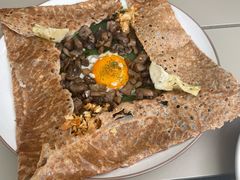 菌菇菠菜咸味荞麦可丽饼-salée