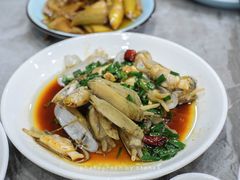 姜葱炒蛏子-红灯笼龙凤饭店(宁波老字号店)