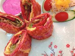 火龙果卷饼-甘味食堂(素食料理/蔬食料理/恆春美食)