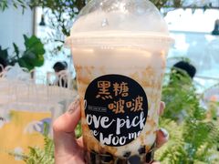 黑糖啵啵鲜奶-混果汁(福田领展中心城店)
