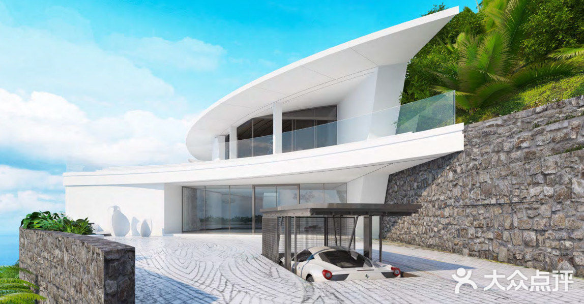 2000㎡的海边别墅，造型前卫, 室内更美！