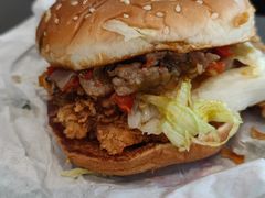 湘辣小炒牛肉鸡腿双层堡-肯德基(黎阳映像店)