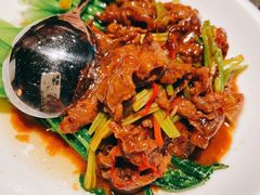 沙茶芥蓝炒牛踺肉-潮舍(环球金融中心店)