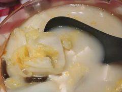 鸡汤小白菜煮榆林豆腐-西贝(吴江路湟普汇店)