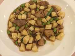茭白毛豆炒肉丁-上海老饭店(北京分店)