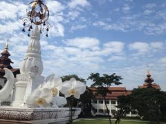 从早餐桌望自己住的房间泰国清迈-曼谷文华中心点大酒店