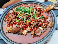 招牌香辣毛血旺烤鱼-友记功夫香·人民大排档(红牌楼店)