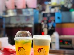 牛油果奶霜白桃乌龙茶-茶百道(泰享里店)