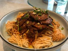 干拌馓子牛肉-花家怡园