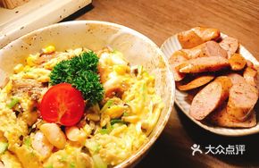 Egg and Shrimp with Barbecue Pork Rice