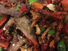 鸡油菌炒坛子肉-宋记冕宁土菜馆(海门渔村二店)