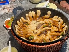 排骨豆角卷子-华盛园卷子王农家菜水库鱼
