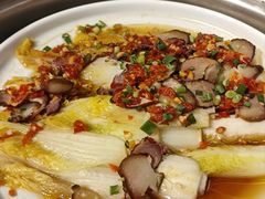 腊肉剁椒蒸娃娃菜-天津东丽湖恒大酒店-温泉自助餐厅