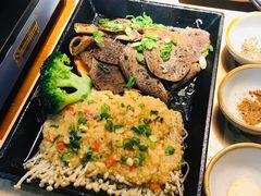 铁板牛舌配香蒜金针菇-鳗鱼家·深夜食堂(军博店)