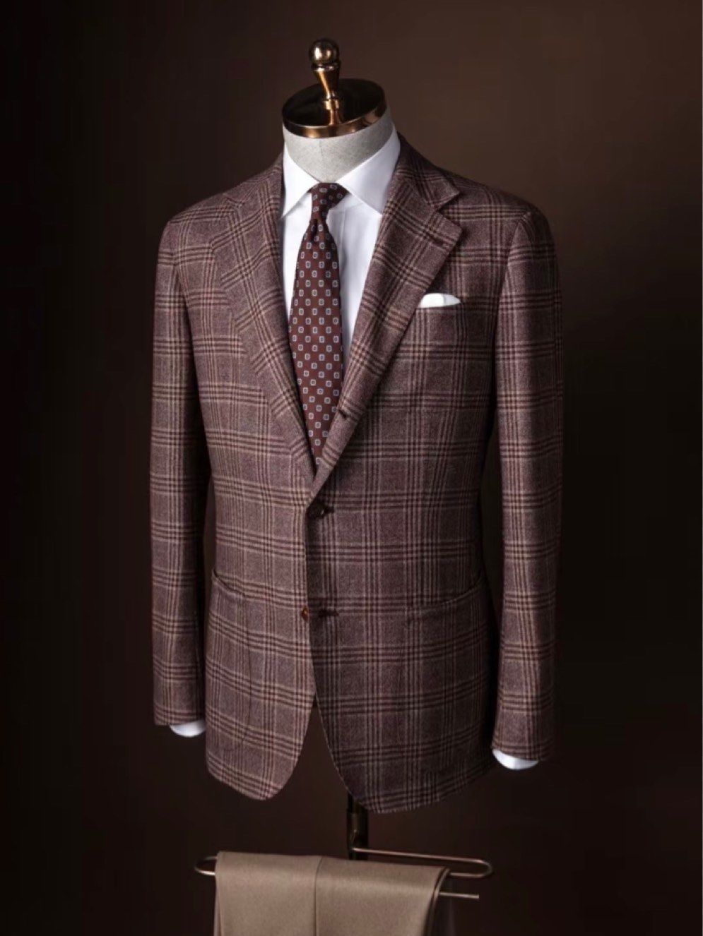 格伦格法兰绒西装