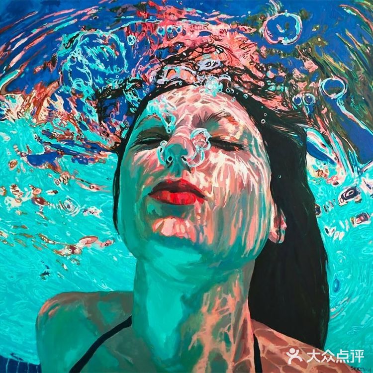 水下油画作品,感受夏天的快乐