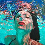 水下油画作品，感受夏天的快乐