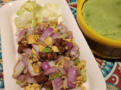 薄饼孜香牛肉-楼兰古丽·新疆拌面·清真(华阳城店)