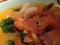 番茄海鲜煮西兰花-绿茶餐厅(乐峰广场店)