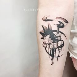 素描-黑旗纹身