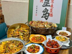 -东来菜馆•手抓海鲜家常菜•海鲜锅贴(鸽子窝店)
