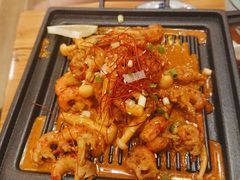 铁板麻辣奶油小龙虾-桃太郎创作料理(大坪店)