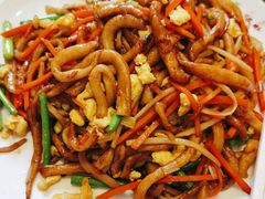 木须炒拨鱼-晋阳饭庄(虎坊桥店)