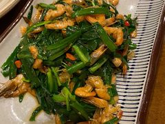 韭菜炒小河虾-烧肉馆(古北水镇景区店)