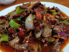 爆炒鸡胗心-温州一家人美食(西木头市店)