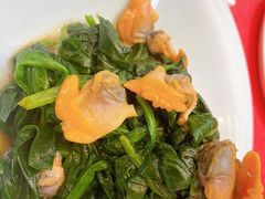 菠菜拌鸟贝-鹊华居·地道鲁菜·海鲜·融合味(大明湖店)