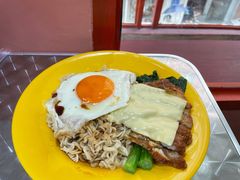 猪扒餐肉蛋捞丁-華叔茶記