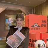 成都现象级全时段餐厅 IFS 熊猫旁的落日余晖🌖