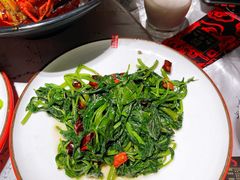 炝炒空心菜叶-红辣椒·川菜·火锅(张杨路店)