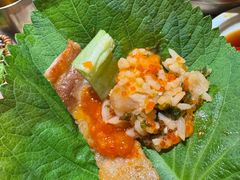 苏子叶包肉-草家酱蟹炭火烤肉店(珲春南路一店)