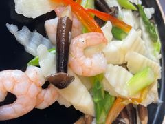 芦竹笋山药炒虾仁-野蔓果·山野菜(西湖景区·龙井茶田店)