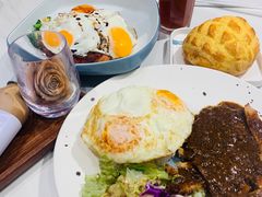 黑椒带骨猪排双蛋饭-柠檬树茶餐厅(海雅缤纷城店)