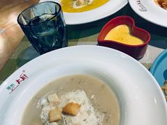 鸡粒玉米茸蘑菇奶油汤-美森西餐厅(曙光大道店)