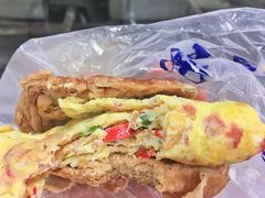 烧饼夹鸡蛋饼-农园餐厅(北京大学店)