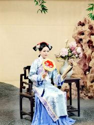 -后宫·古装汉服京剧儿童亲子全家福摄影