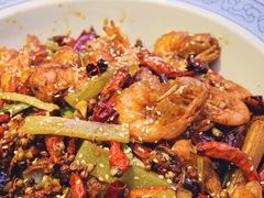 招牌香锅基围虾-鱼库·不仅是一家烤鱼店(车公庙店)