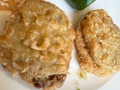 炸藕合-南郊宾馆·风味自助餐厅·山东十六地市特色菜