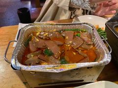 锡纸鸭血-路边摊小炉子烧烤