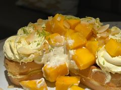 芒果百香果香缇奶油华夫饼-BE BRIGHT KITCHEN(正佳广场店)