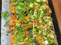 铁板烤包浆豆腐-探鱼·鲜青椒爽麻烤鱼(番禺万达店)
