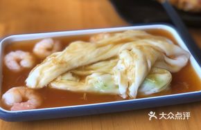 Braised Shrimp in Intestine with Abalone Sauce