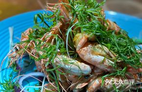 Cucumber and Mustard Tiger Shrimp