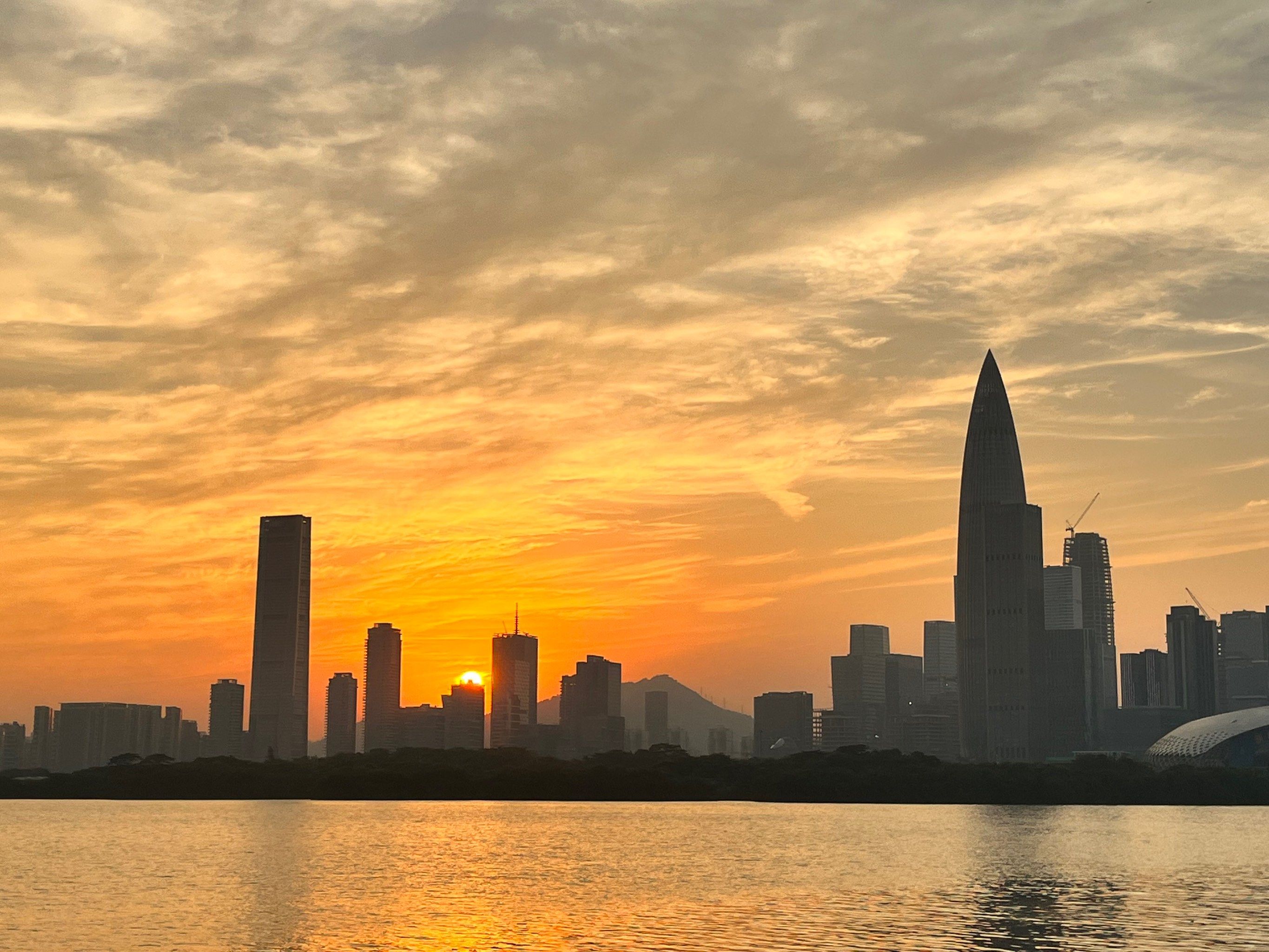 深圳湾公园的绝美落日