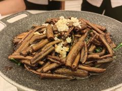 韭菜台炒鳝肚-怡园饭店-餐厅(四望亭店)
