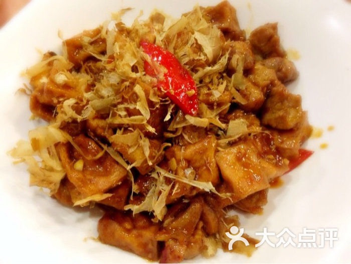 布包豆腐牛肉粒