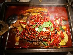 毛血旺烤鱼-探鱼·鲜青椒爽麻烤鱼(广州南沙万达广场店)